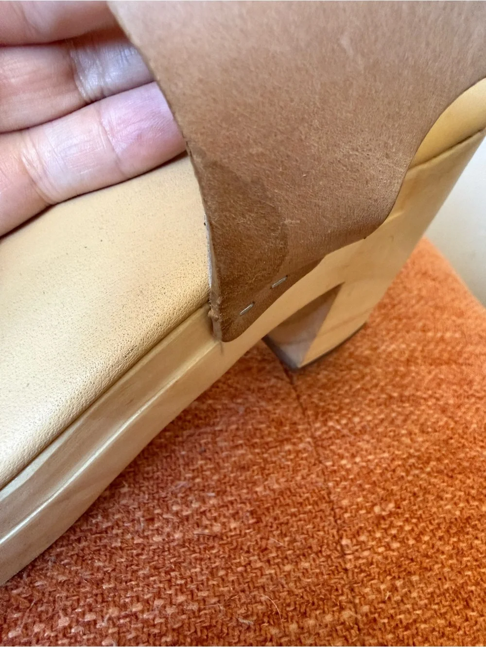 Nisolo Tan Brown Leather Platform Sandals with Block Heel